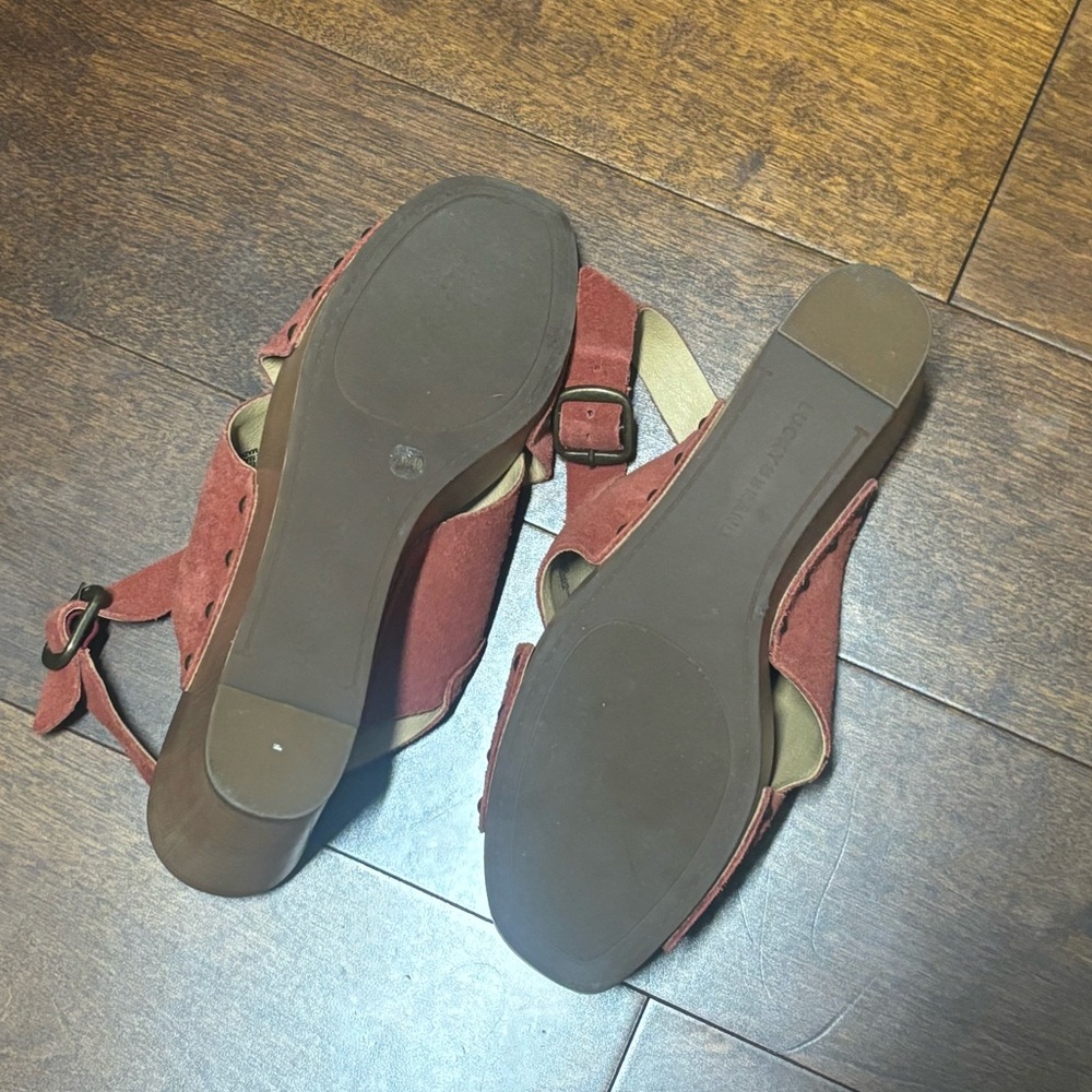 Lucky brand suede wedge sandals - Picture 3 of 3